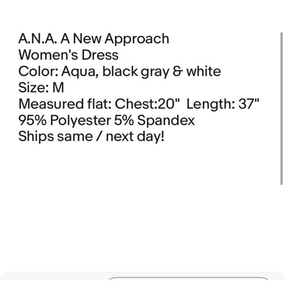 A.n.a A New Approach Dress Women's Sz M Sleeveless A-Line Knee Length Sundress - Picture 6 of 6